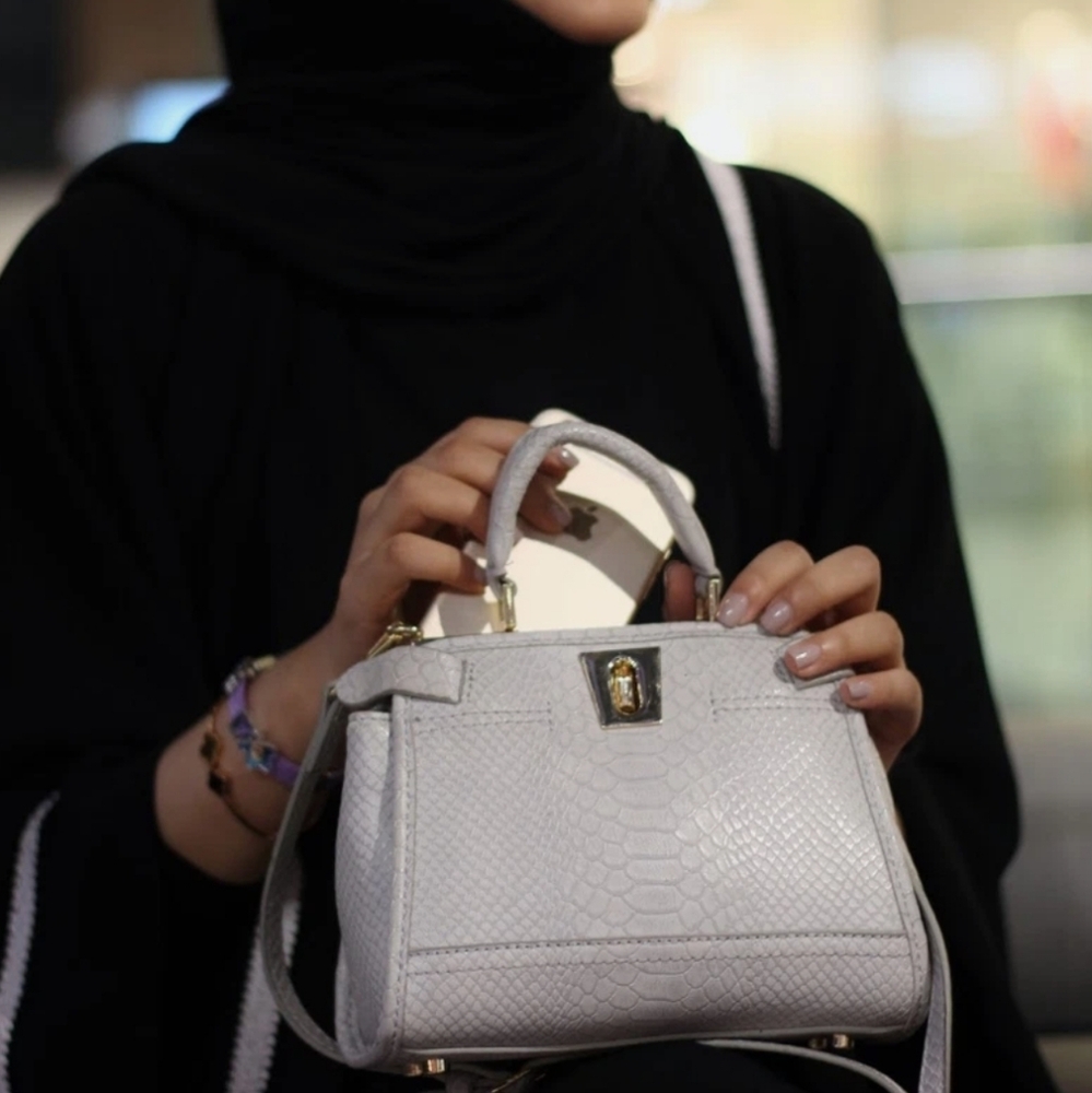 Zara Basic Collection Pre-Loved Mini Snakeskin Em… - image 1